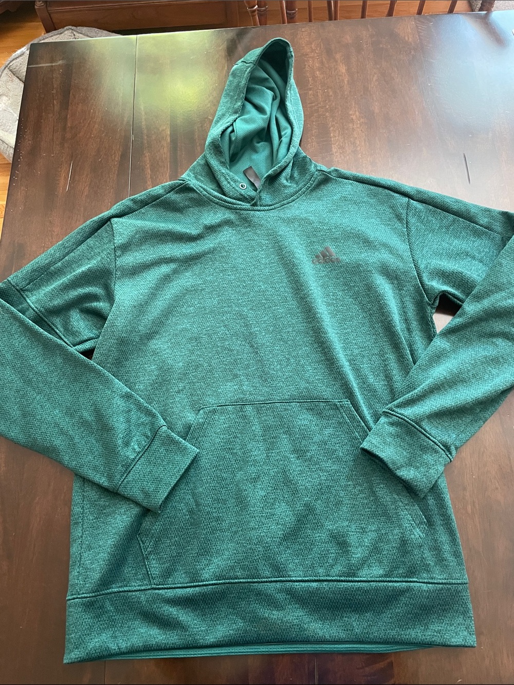 adidas Men's Teal Green Hooded Sweatshirt EUC